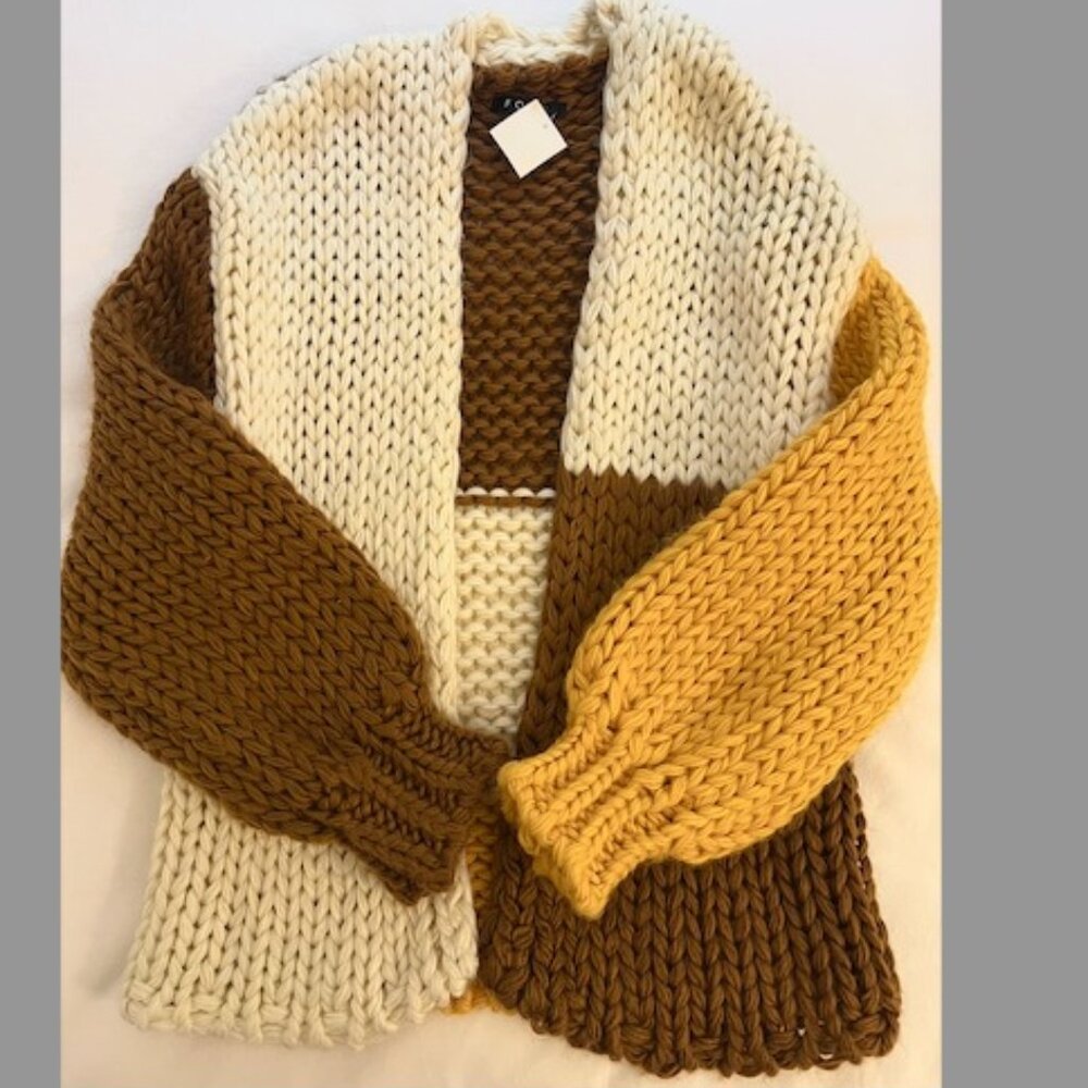 Open-knit Puffy Cardigan - NWT - Size Medium